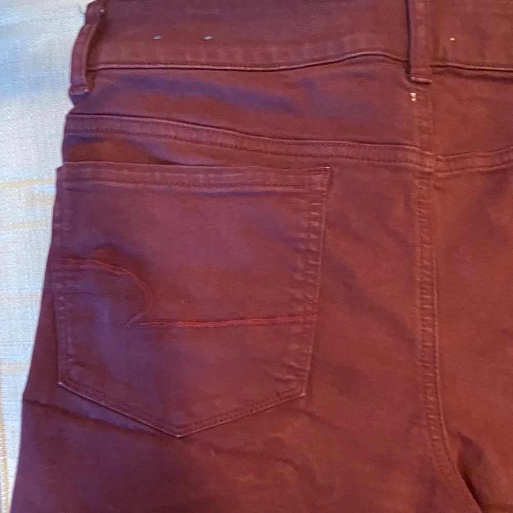 American Eagle Outfitters Women's Maroon Jean Shorts - Picture 9 of 12
